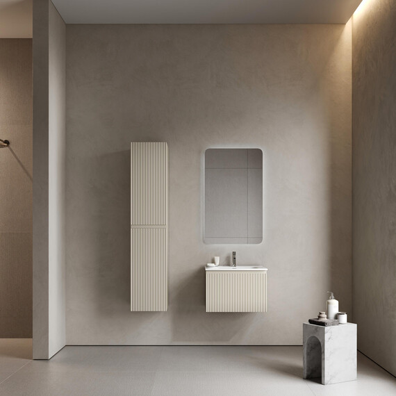 Тумба подвесная с раковиной Sancos Snob R 1.0 60 см SNR1.060CE, Beige soft (раковина Element CN7001) фото 8