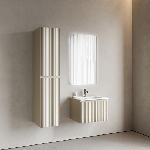Тумба подвесная с раковиной Sancos Snob R 1.0 60 см SNR1.060CE, Beige soft (раковина Element CN7001) фото 7