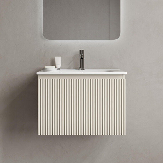 Тумба подвесная с раковиной Sancos Snob R 1.0 60 см SNR1.060CE, Beige soft (раковина Element CN7001) фото 4