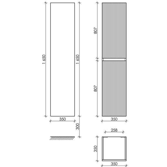 Пенал подвесной Sancos Snob R 35 см PSNR35W, Bianco фото 6