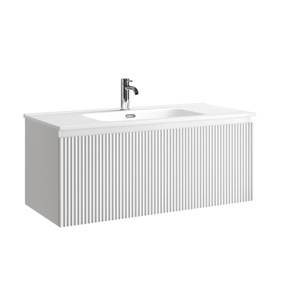 Тумба подвесная с раковиной-столешницей Sancos Snob R 1.0 100 см SNR1.0100W, Bianco (раковина Element CN7003) фото 3