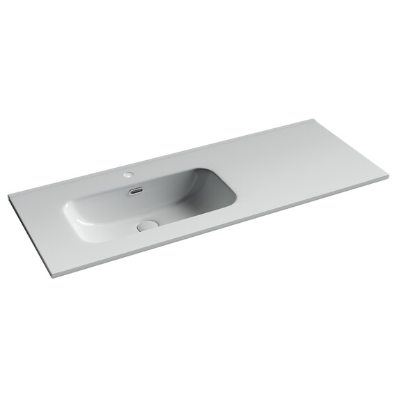 Тумба подвесная с раковиной-столешницей Sancos Snob R 1.0 120 см SNR1.0120LSM, Doha soft (раковина Element CN7006L) фото 2