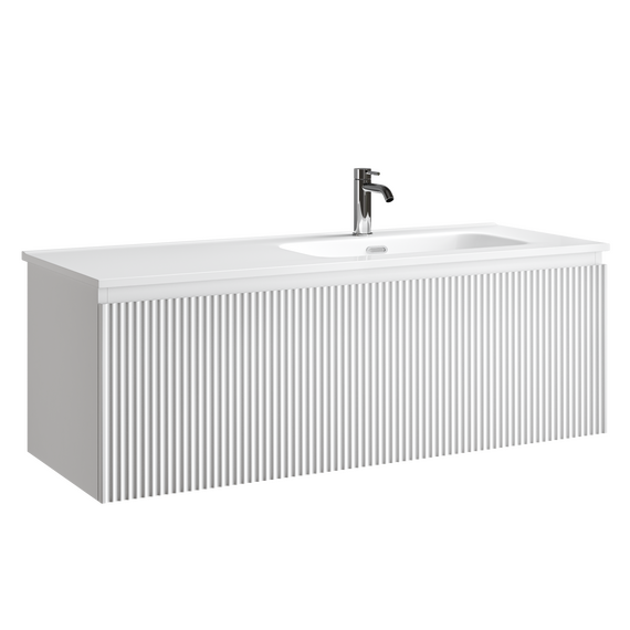 Тумба подвесная с раковиной-столешницей Sancos Snob R 1.0 120 см SNR1.0120RW, Bianco (раковина Element CN7006R) фото 3