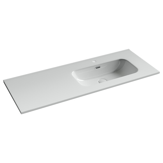 Тумба подвесная с раковиной-столешницей Sancos Snob R 1.0 120 см SNR1.0120RW, Bianco (раковина Element CN7006R) фото 2