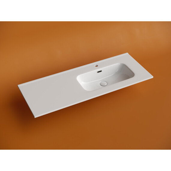 Тумба подвесная с раковиной-столешницей Sancos Snob R 1.0 120 см SNR1.0120RW, Bianco (раковина Element CN7006R) фото 10
