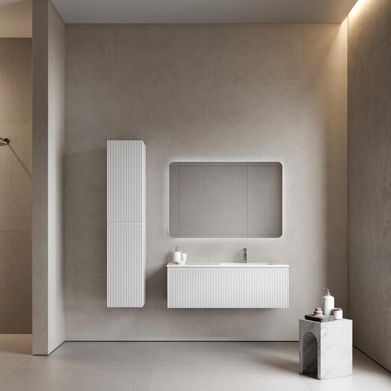 Тумба подвесная с раковиной-столешницей Sancos Snob R 1.0 120 см SNR1.0120RW, Bianco (раковина Element CN7006R) фото 8