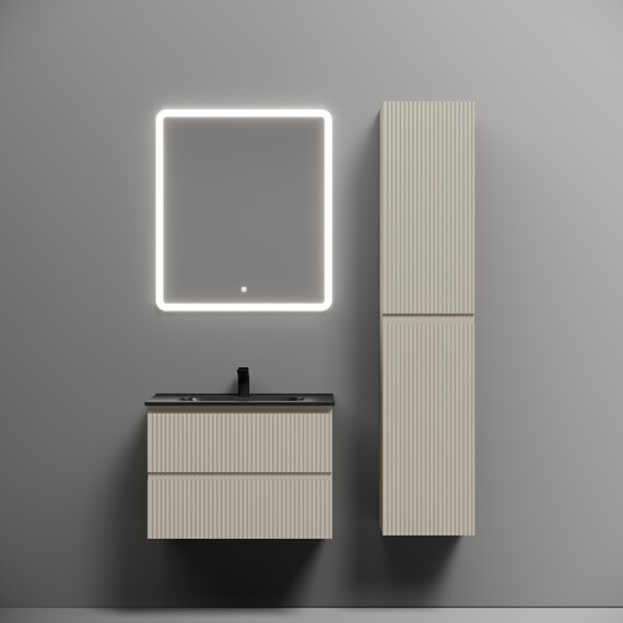 Тумба подвесная с раковиной-столешницей Sancos Snob R 70 см SNR70CE, Beige Soft (раковина Element CN7007MB) фото 5