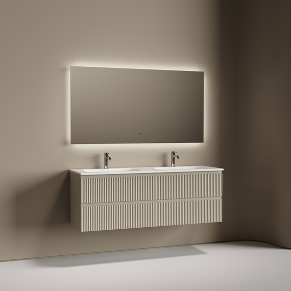 Тумба подвесная с раковиной-столешницей Sancos Snob R 140 см SNR70CE, Beige Soft (раковина Grace CN7022) фото 5