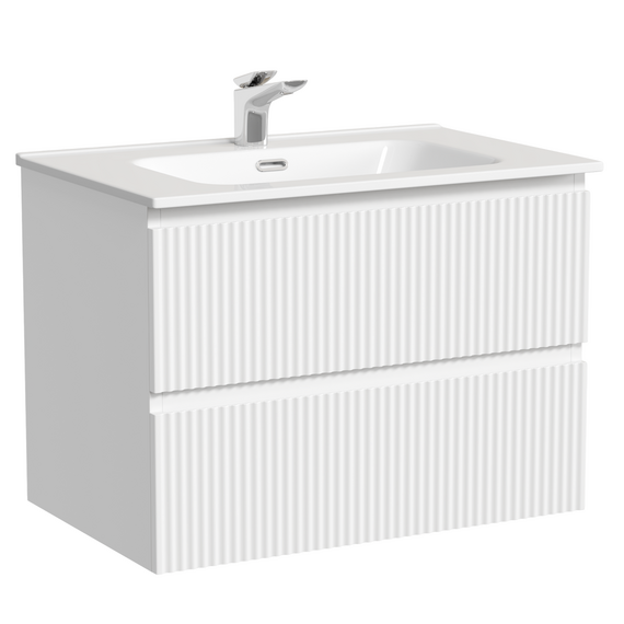 Тумба подвесная с раковиной-столешницей Sancos Snob R 70 см SNR70W, Bianco (раковина Element CN7007) фото 2