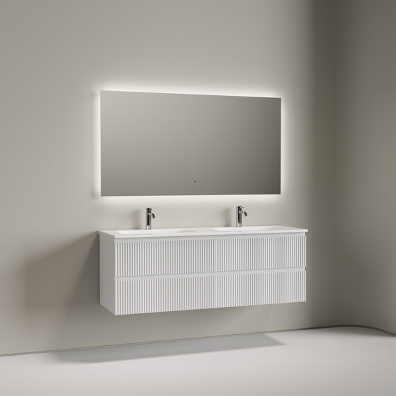 Тумба подвесная с раковиной-столешницей Sancos Snob R 140 см SNR70W, Bianco (раковина Grace CN7022) фото 5