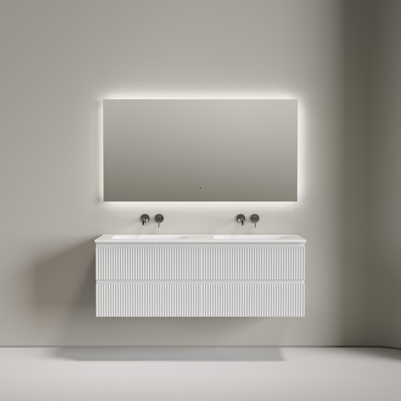 Тумба подвесная с раковиной-столешницей Sancos Snob R 140 см SNR70W, Bianco (раковина Grace CN7022wx) фото 5