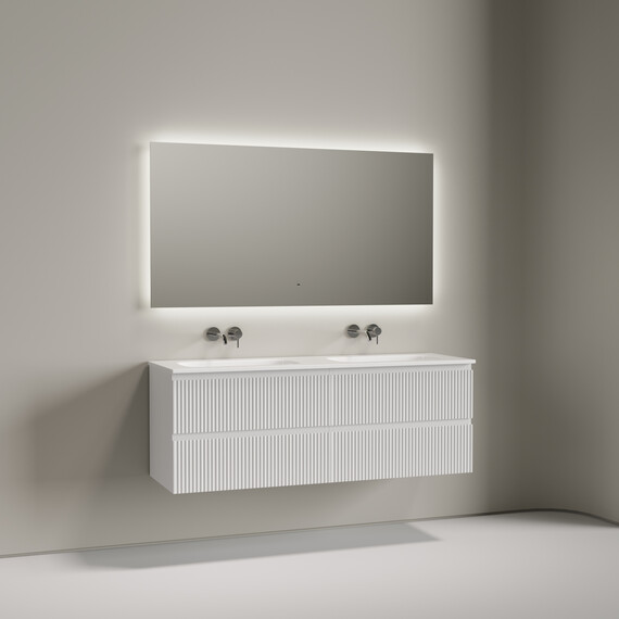 Тумба подвесная с раковиной-столешницей Sancos Snob R 140 см SNR70W, Bianco (раковина Grace CN7022wx) фото 6