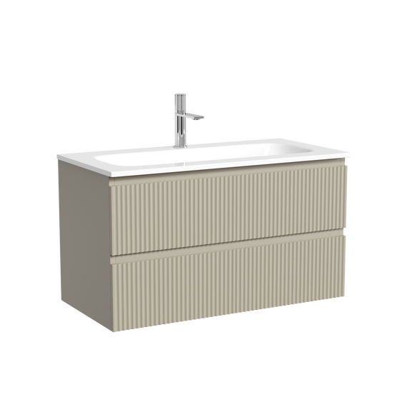 Тумба подвесная с раковиной Sancos Snob R 90 см SNR90CE, Beige Soft (раковина Grace CN7019) фото 2