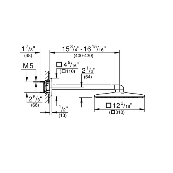 Верхний душ Grohe Rainshower SmartActive 26479000, 310 мм фото 16
