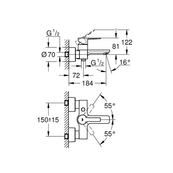 Смеситель для ванны Grohe Lineare New 33849001 фото 4