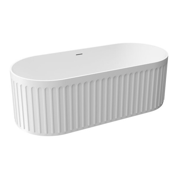Ванна отдельностоящая BelBagno Solid Surface 170х75 см BB-BOHEME-170-75-55-SSB, белый матовый фото 