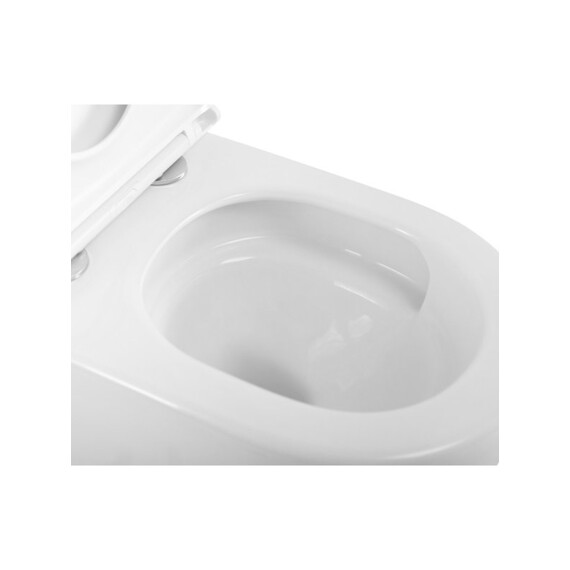 Унитаз подвесной безободковый Belbagno BB003CH-TOR/SC с тонкой крышкой микролифт (система смыва Торнадо) фото 7