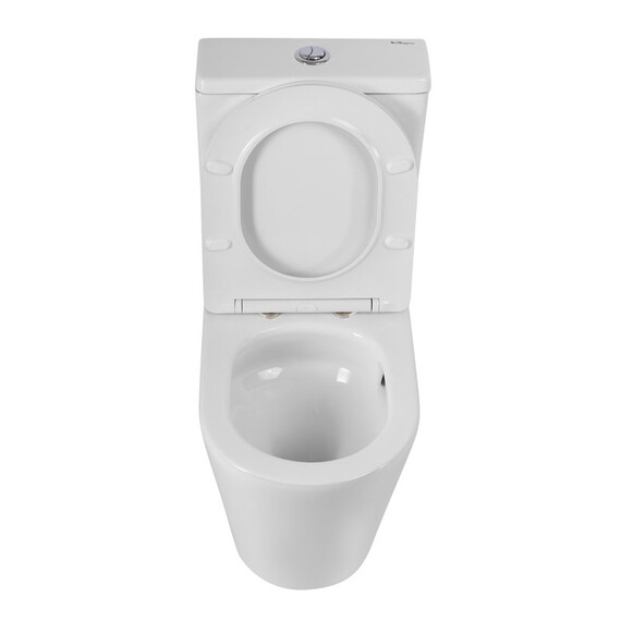 Унитаз-компакт безободковый BelBagno TORNADO FLAY-TOR BB2149CP-TOR/SC с тонкой крышкой микролифт (система смыва Торнадо) фото 4