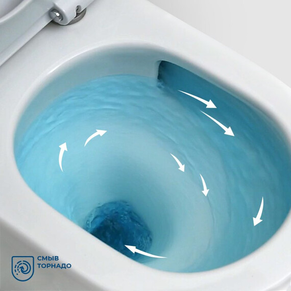 Унитаз-компакт безободковый BelBagno TORNADO FLAY-TOR BB2149CP-TOR/SC с тонкой крышкой микролифт (система смыва Торнадо) фото 10
