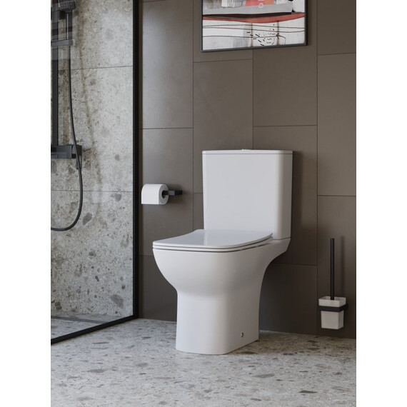 Унитаз-компакт безободковый BelBagno ROMANO -TOR BB2803CP/T-TOR/SC с тонкой крышкой микролифт (система смыва Торнадо) фото 10
