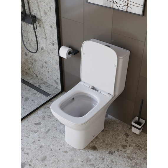 Унитаз-компакт безободковый BelBagno ROMANO -TOR BB2803CP/T-TOR/SC с тонкой крышкой микролифт (система смыва Торнадо) фото 12