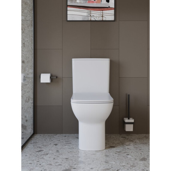 Унитаз-компакт безободковый BelBagno ROMANO -TOR BB2803CP/T-TOR/SC с тонкой крышкой микролифт (система смыва Торнадо) фото 13