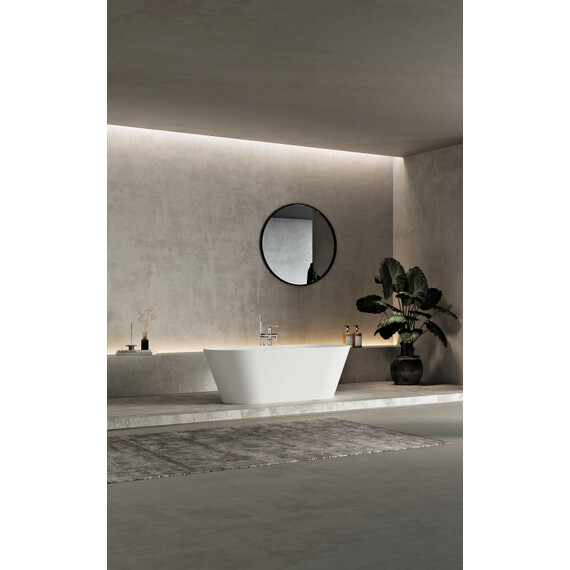 Ванна отдельностоящая Cezares Solid Surface COMFORT 170x75 см CZR-COMFORT-170-75-53-SSB, белый матовый фото 3