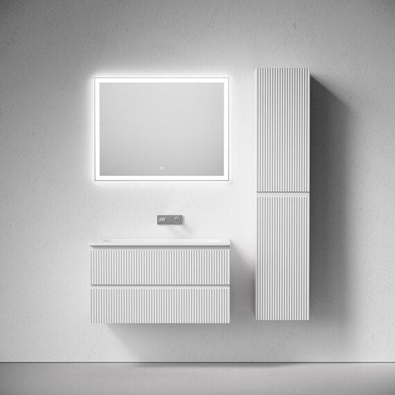 Тумба подвесная с раковиной Sancos Snob R 90 см SNR90W, Bianco (раковина Grace CN7019wx) фото 6