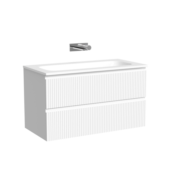 Тумба подвесная с раковиной Sancos Snob R 90 см SNR90W, Bianco (раковина Grace CN7019wx) фото 
