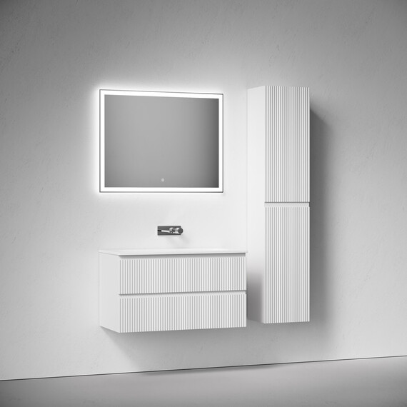 Тумба подвесная с раковиной Sancos Snob R 90 см SNR90W, Bianco (раковина Grace CN7019wx) фото 5