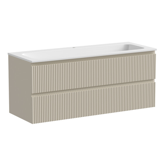 Тумба подвесная с раковиной Sancos Snob R 120 см SNR120CE, Beige soft (раковина Grace CN7017) фото 2