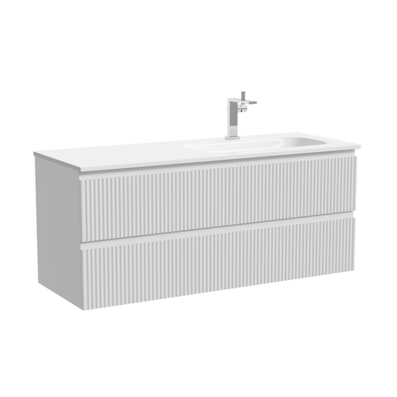 Тумба подвесная с раковиной-столешницей Sancos Snob R 120 см SNR120RW, Bianco (раковина Grace CN7021) фото 2
