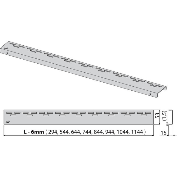 Решетка AlcaPlast HOPE-850L для трапа фото 2