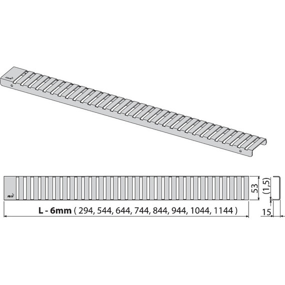 Решетка AlcaPlast LINE-300M для трапа фото 2