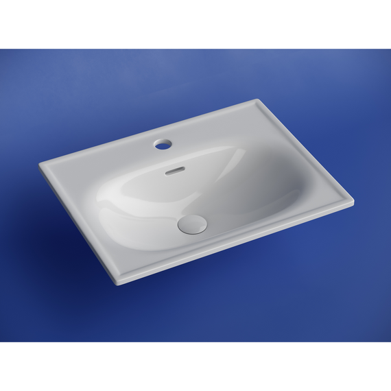 Тумба подвесная с раковиной Sancos Code 60 см CD60GB, серо-бежевый (раковина Sabo CN13001) фото 8