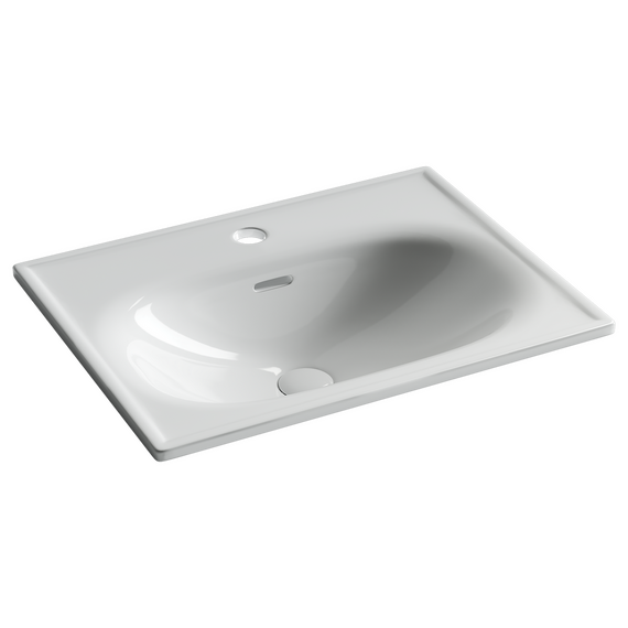 Тумба подвесная с раковиной Sancos Code 60 см CD60W, белый матовый (раковина Sabo CN13001) фото 2