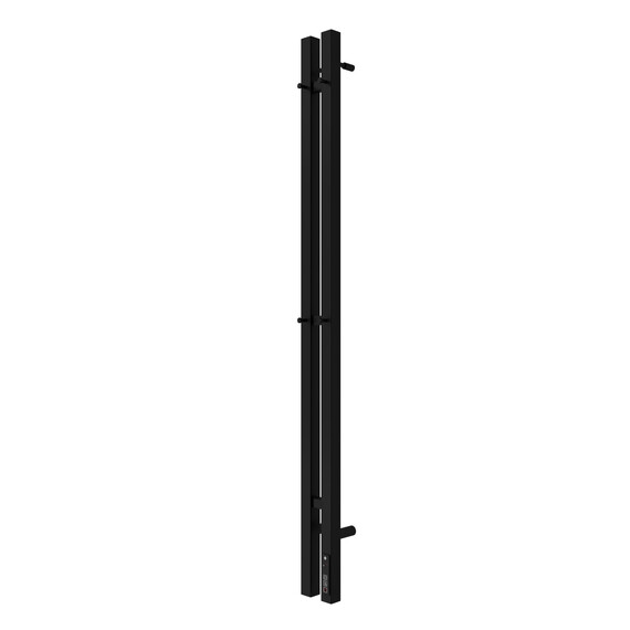 Полотенцесушитель электрический Terminus Duo П2 100x1200 мм 4670078574138, чёрный матовый фото 
