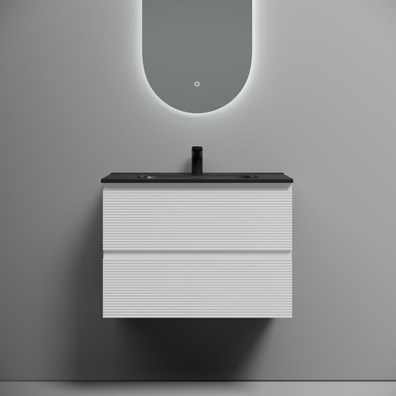 Тумба подвесная с раковиной Sancos Folk 70 см FL70W, Bianco (раковина Element CN7007MB) фото 3