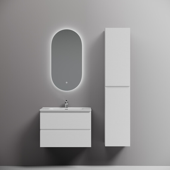 Тумба подвесная с раковиной Sancos Folk 70 см FL70W, Bianco (раковина Element CN7007) фото 6