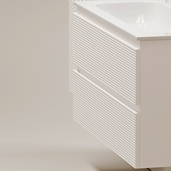 Тумба подвесная с раковиной Sancos Folk 80 см FL80W, Bianco (раковина Grace ​CN7012) фото 7