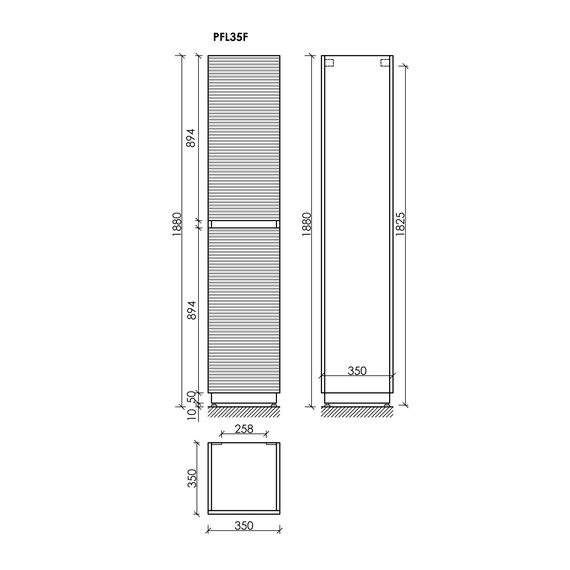 Пенал напольный Sancos Folk Floor 35 см PFL35FW, Bianco фото 10