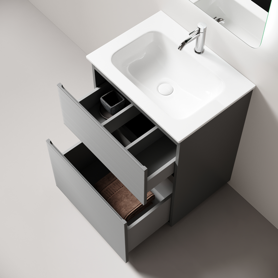 Тумба напольная с раковиной Sancos Folk Floor 60 см FL60FES, Ergraut soft (раковина Grace CN7011) фото 4
