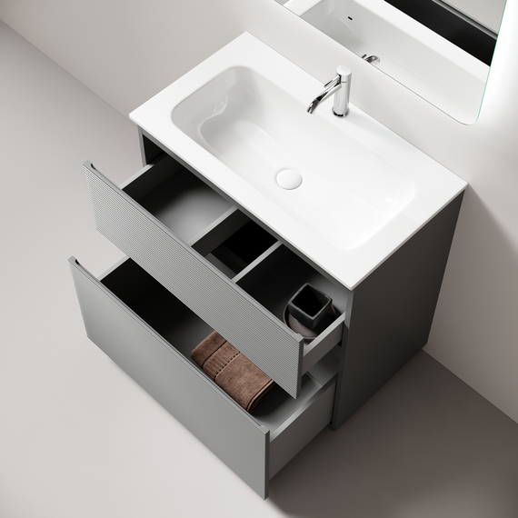 Тумба напольная с раковиной Sancos Folk Floor 80 см FL80FES, Ergraut soft (раковина Grace CN7012) фото 4