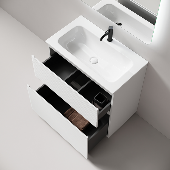Тумба напольная с раковиной Sancos Folk Floor 80 см FL80FW, Bianco (раковина Grace CN7012) фото 4