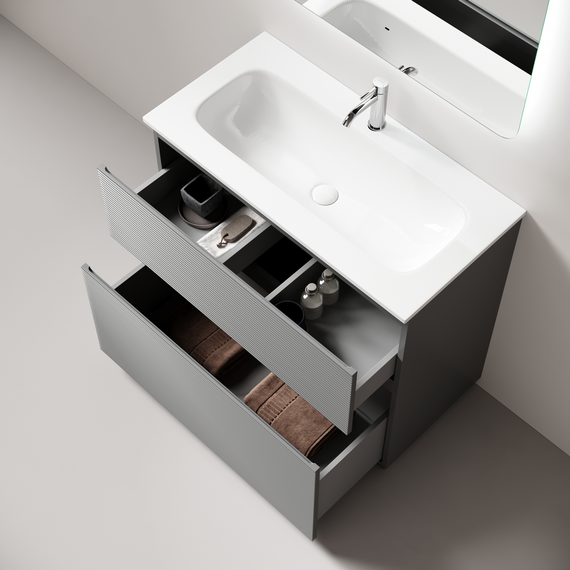 Тумба напольная с раковиной Sancos Folk Floor 90 см FL90FES, Ergraut soft (раковина Grace CN7019) фото 4