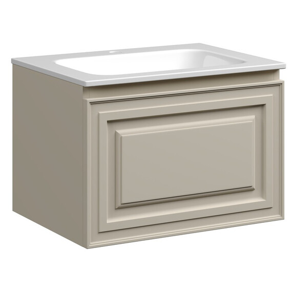 Тумба подвесная с раковиной Sancos Very 60 см VR60CE, Beige soft (раковина Grace CN7011) фото 2