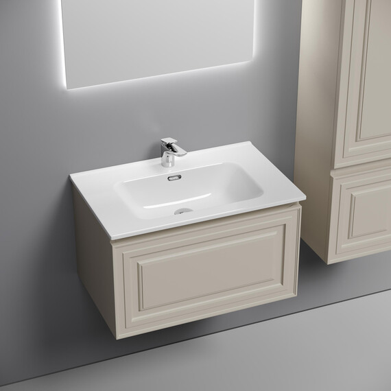 Тумба подвесная с раковиной Sancos Very 70 см VR70CE, Beige soft (раковина Element ​CN7007​) фото 5