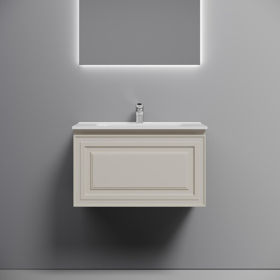 Тумба подвесная с раковиной Sancos Very 70 см VR70CE, Beige soft (раковина Element ​CN7007​) фото 