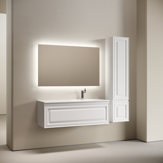 Тумба подвесная с раковиной-столешницей Sancos Very 120 см VR120LW, Bianco (раковина Grace ​CN7020​) фото 5