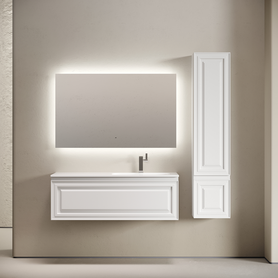 Тумба подвесная с раковиной-столешницей Sancos Very 120 см VR120RW, Bianco (раковина Grace ​CN7021​) фото 5